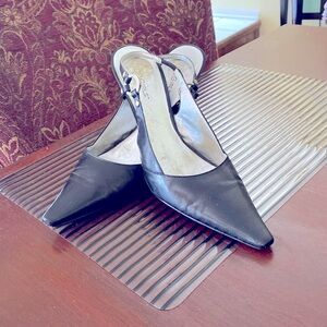 BCBGirls Black Leather Strap Dress Shoes. Size 8